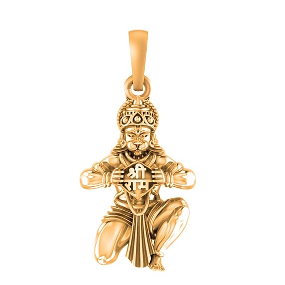 Hanuman Pendant With Golden Plated Chain