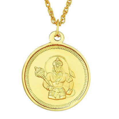 Hanuman Pendant with om Gold plated Chain